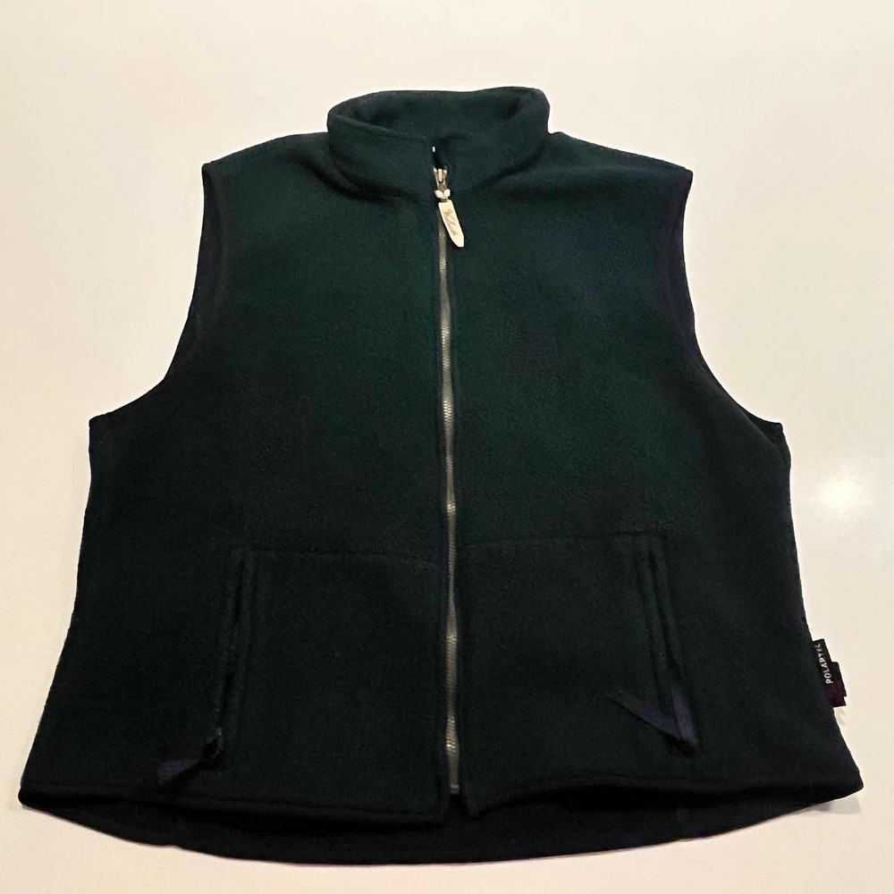 Vintage Woolrich XL Women’s Green Full Zip Outdoor Fleece Vest 2000’s